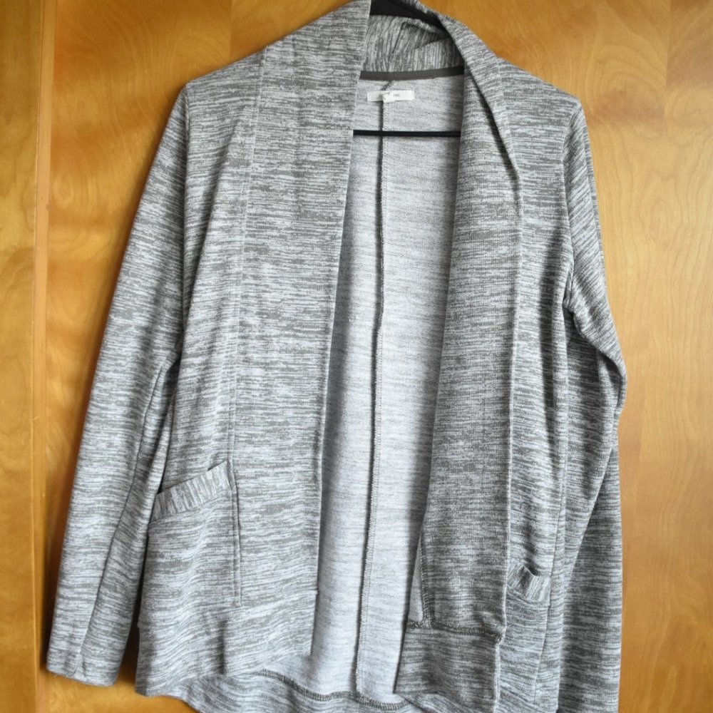 Maurice's Light gray and green cardigan